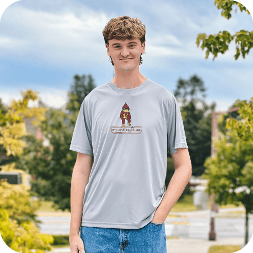 Champion Wrestling Cy Cyclone Wrestling Charcoal T-Shirt